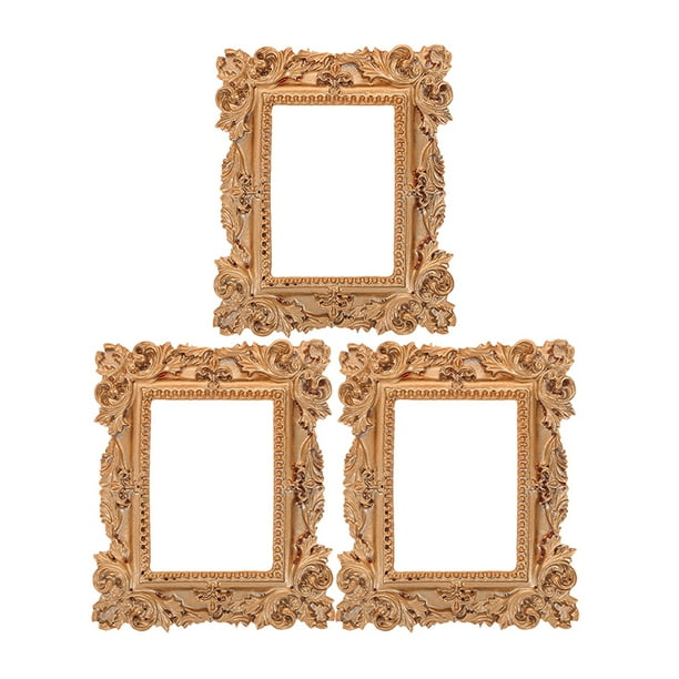GOOHOCHY 3 piezas de accesorios para marcos de fotos, marcos decorativos de resina, marcos de fotos retro, decoración del hogar