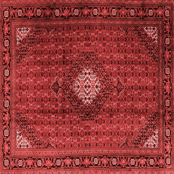 Ahgly Company Indoor Square Persian Red Traditional Area Rugs, 5' Square