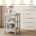 thumbnail image 6 of Demi Bonn End Side Table, Nightstand, 2 Pieces 3-Tier Nightstand with Reinforced Bars and Stable Structure, Sofa Side Table, Bed Side Table, for Living Room, Bedroom, Gray, 6 of 8
