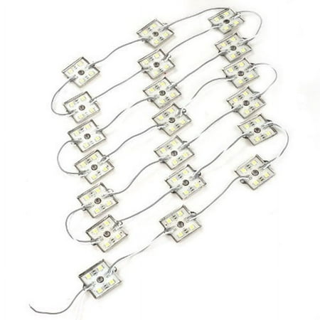 

20pcs Waterproof 12V 5050 SMD 15LM 4-LED Light Lamp Module (White)