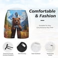thumbnail image 2 of Kdxio Snowy Mountain Photography Bear Print Men's Swim Trunks with Compression Liner 7 Inch Inseam Quick Dry Swim Shorts, 2 of 5
