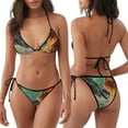 thumbnail image 3 of Gaeub Space Adventurer Cat Print Women's Triangle Bikini,String Bikini Set,Two Piece Swimsuit Bathing Suits, 3 of 5