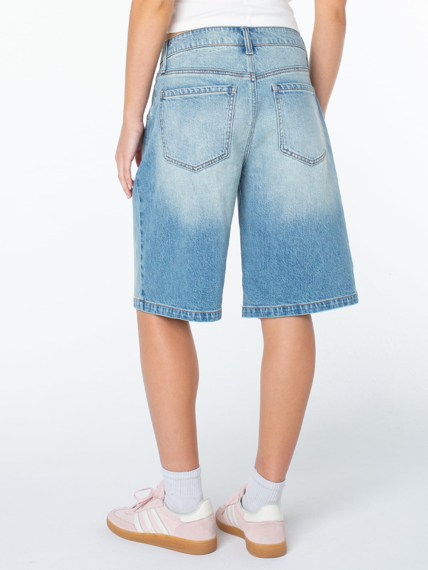 Celebrity Pink Women's and Women's Plus Relaxed Denim Jorts, Sizes XS-XXXL