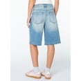 thumbnail image 5 of Celebrity Pink Women's and Women's Plus Relaxed Denim Jorts, Sizes XS-XXXL, 5 of 7