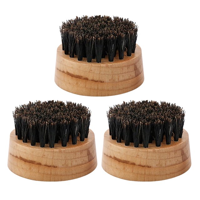 Peine de madera para barba con cerdas de jabalí, herramienta para el cuidado de la barba, 3 uds.