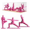 thumbnail image 1 of Yoga Joes - Figuras y estatuas de yoga de color rosa fuerte en 9 posturas de yoga - Empaquetado en una mini caja decorativa de yoga - Figuras de yoga hechas de plástico ABS de alto contenido - Estatua, 1 of 5
