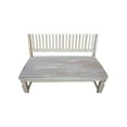 thumbnail image 5 of Vista Slat Back Solid Wood Bench - Unfinished, 5 of 7