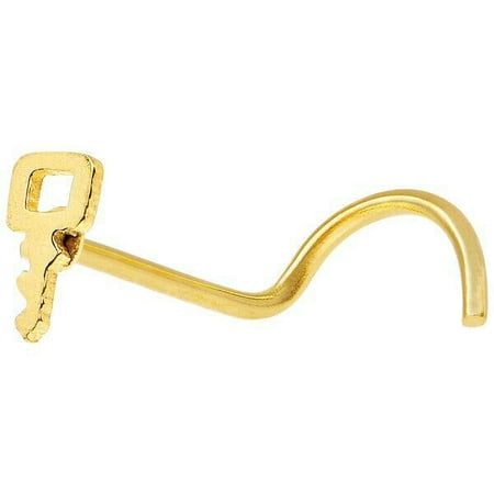 Nose Ring Screw with Key Design 20 Gauge Surgical Steel