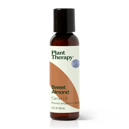 Plant Therapy Sweet Almond Carrier Oil for Skin, Hair, Body, Face & Baby - Natural Moisturizer, Massage & Aromatherapy Carrier Oil 100% Pure, Cold Pressed California Almonds, A, 2 oz
