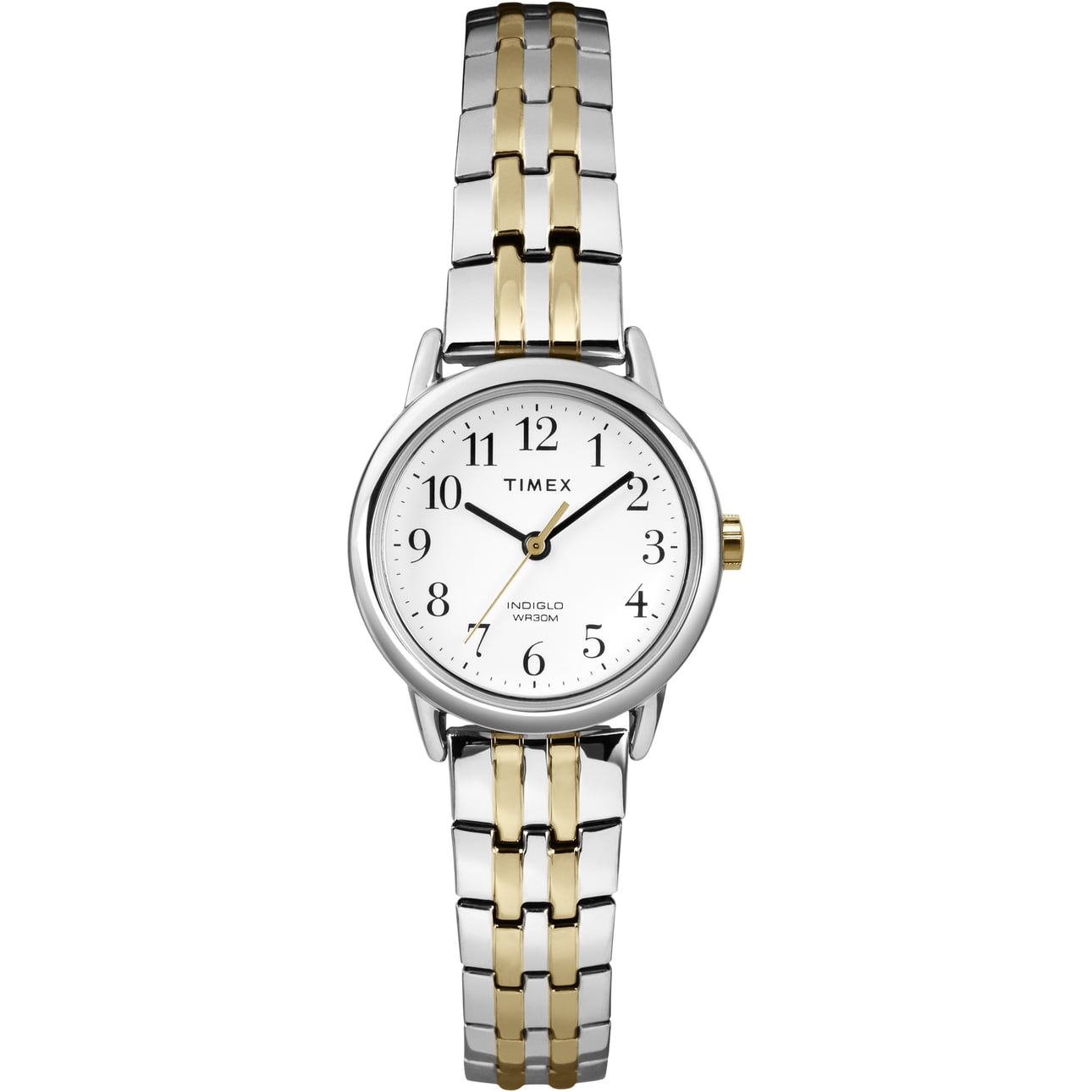 Timex Women's Easy Reader Two-Tone/White 25mm Casual Watch, Expansion Band