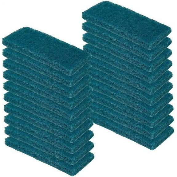 Kleen Handler Cleaning Pad Duty Scrub, General Cleaning, Medium, Blue (Pack of 20)