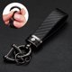 thumbnail image 1 of Llavero de fibra de carbono para coche, llavero de cuero de microfibra, llaveros universales para llaveros para hombres y mujeres, (negro), 1 of 5