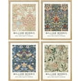 thumbnail image 2 of PixonSign Framed Posters William Morris Floral Tapestry Pattern Prints, Set of 4 Country Farmhouse Vintage Plants Wall Décor, Adhesive Canvas Wall Art, Modern Home Artwork - 11"x14" Natural, 2 of 5