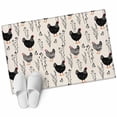 thumbnail image 2 of Rooster Farmhouse Beige 2'x3' Washable Rug, Farm Animals Simple Art Modern Non-Slip Soft Doormat Area Rugs for Entrance Bathroom Bedsides, Carpet for Kitchen Bedroom, Entryway Floor Mat, 2 of 9