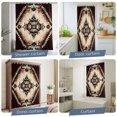 thumbnail image 5 of Brown Teal Red Boho Waterproof Shower Curtain, Large 72"x84" Washable Polyester Fabric Shower Curtains for Bathroom, Ethnic Vintage Geometric Abstract Decorative Bathtub Curtain Sets with Hooks, 5 of 9