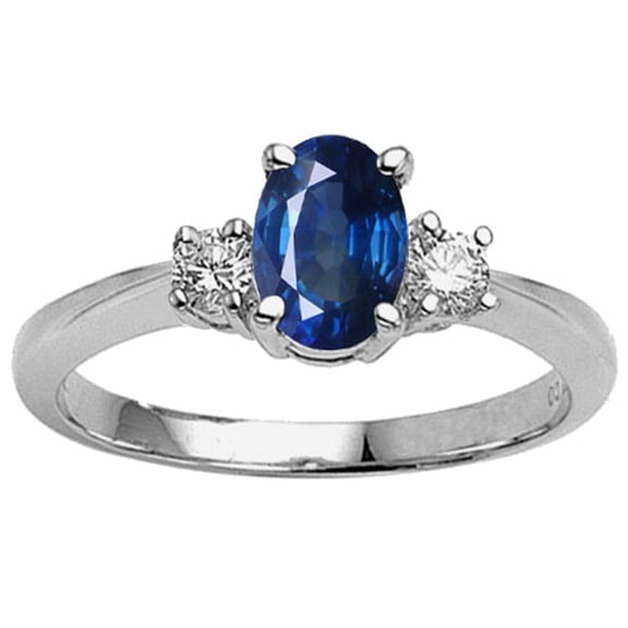 Tommaso Design� Genuine Oval Sapphire Engagement Ring