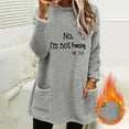 thumbnail image 2 of Women's Sherpa Sweatshirts Velvet Lined Warm Soft Long Sleeve Hoodies Fleece Cute Print Loose Comfortable Sweatshirt Gray XXXL, 2 of 5