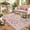 Rosy Pink, variant on Lahome Floral Washable 8'x10' Rug, Large Rugs for Living Room, Green Soft 8 x 10 Boho Bedroom Rugs, Non Slip Botanical Ultra Thin Floor Carpet for Dining Room Nursery, Green