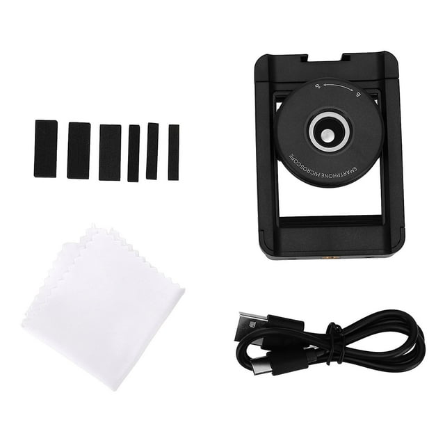 Microscope universel pour téléphone portable, 100X, lumière LED, CPL, mise au point automatique