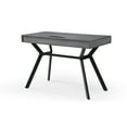 thumbnail image 5 of Noemi Rectangular MDF Desk with 3 Drawers and Ipad Holder, Grey/Black, 5 of 9
