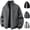 Dark Gray, variant on Men's Athletic Track Jacket Stand Collar Lightweight Casual Bomber Coat for Daily Active Running Workwear with Zipper Pockets, Dark Gray, XXXL