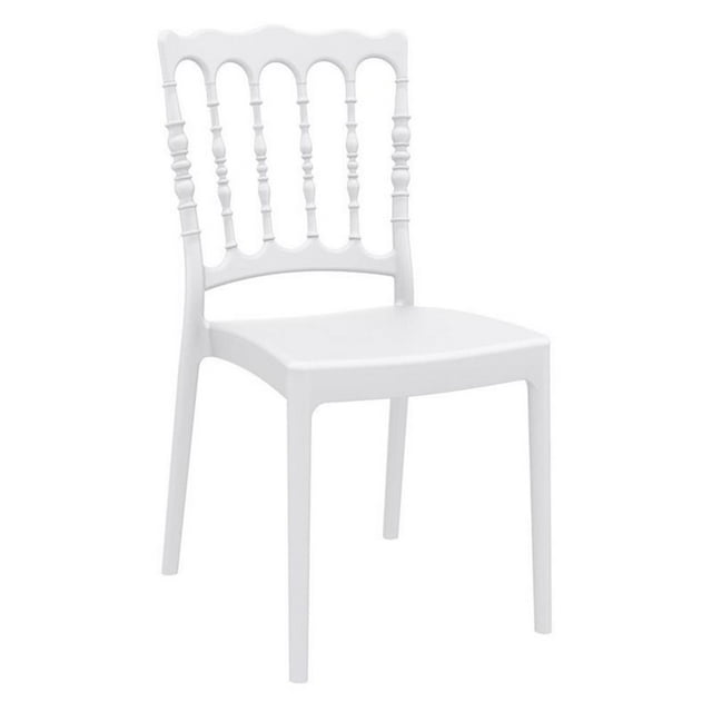 Compamia Chaise de Salle à Manger de Patio Napoleon, Blanche