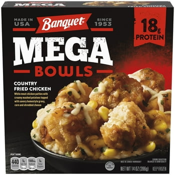 Banquet Mega s Country Fried Chicken Frozen Meal, 14 oz (Frozen)