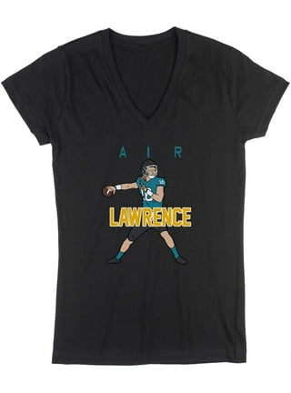 Women's Majestic Threads Trevor Lawrence White Jacksonville Jaguars Name &  Number V-Neck T-Shirt