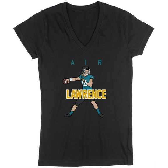 Black Jaguars Duval Air Trevor Lawrence LADIES V-NECK T-shirt