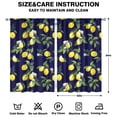 thumbnail image 2 of Nursery Curtains Boys Girls Kids Lemon Navy Print Pattern Window Drapes for Living Bedroom Playroom Room Decor Rod Pocket 52x84Inch 2 Panels, 2 of 2