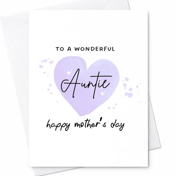 Happy Mother's Day Card For Auntie - Best Aunty Ever