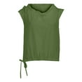 thumbnail image 5 of Green Womens Tops Women's Sleeveless Solid Color Cotton Shirt T Shirts for Women, 5 of 6