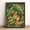 Rabbit, variant on 12x16in Framed Sunlit Deer in Flower Garden Wood Print, Whimsical Wildlife Oil Painting Wall Art for Bedroom Living Room Home Decor