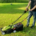 thumbnail image 2 of Costway 14-Inch 12Amp Lawn Mower w/Folding Handle Electric Push Lawn Corded Mower Green, 2 of 12