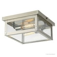 thumbnail image 4 of Urban Ambiance Luxury Coastal Outdoor Ceiling, Size: 5-1/2"H x 12-3/8"W, with Farmhouse Style Elements, Stainless Steel Finish and Clear Flat Shade, UHP1133, 4 of 4