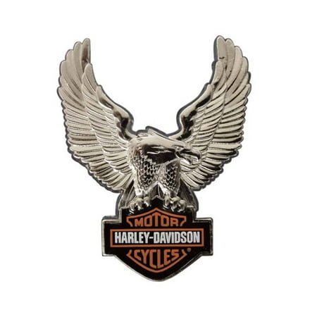 - Silver Upwing Eagle Bar & Shield Pin P328064, Harley Davidson