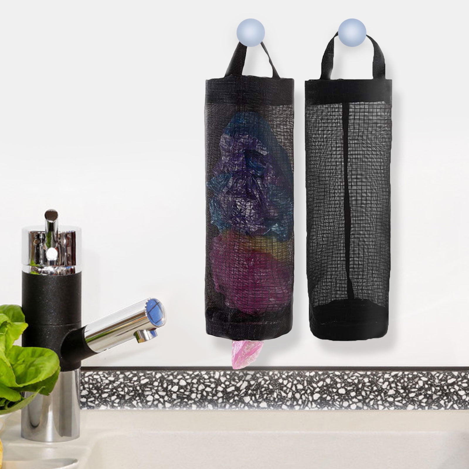 EEEKit 2/1Pcs Plastic Bag Holder, Wall Mount Grocery Bag Dispenser