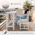 thumbnail image 5 of MUCHENGHY 2-Pack Outdoor Bar Stools 27" Seat HDPE Patio Chairs, White, 5 of 7