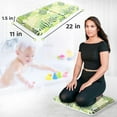 thumbnail image 2 of Bath Kneeler and Elbow Kneeling Rest Pad Set for Baby Bathing – Waterproof Soft Memory Foam Mat Organizer Pockets Quick Drying Foldable Non-Slip for Baby & Toddler Bath Time Toys Sponge Cloth (Floral), 2 of 7