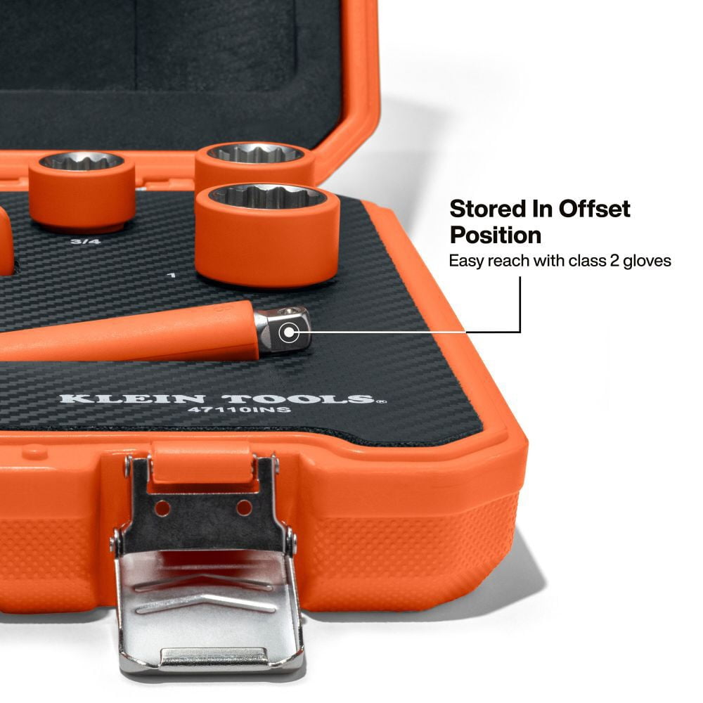 Klein Tools Insulated Ratchet And Socket Set 12 Pieces