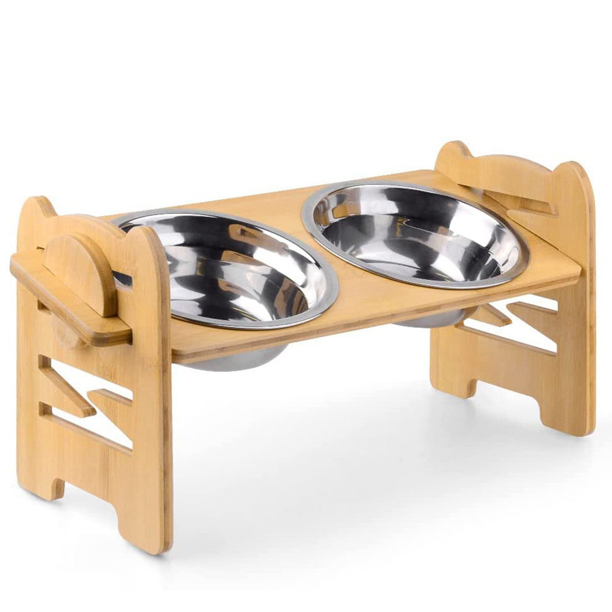 Elevated Dog BowlsAdjustable Raised Dog Bowls with Stand for Small