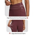 thumbnail image 4 of BALEAF Women's Fleece Lined Leggings Waterproof Winter Hiking Pants Thermal Running Tights Zipper Pockets High Waisted Cold Weather Wine Red Medium, 4 of 6