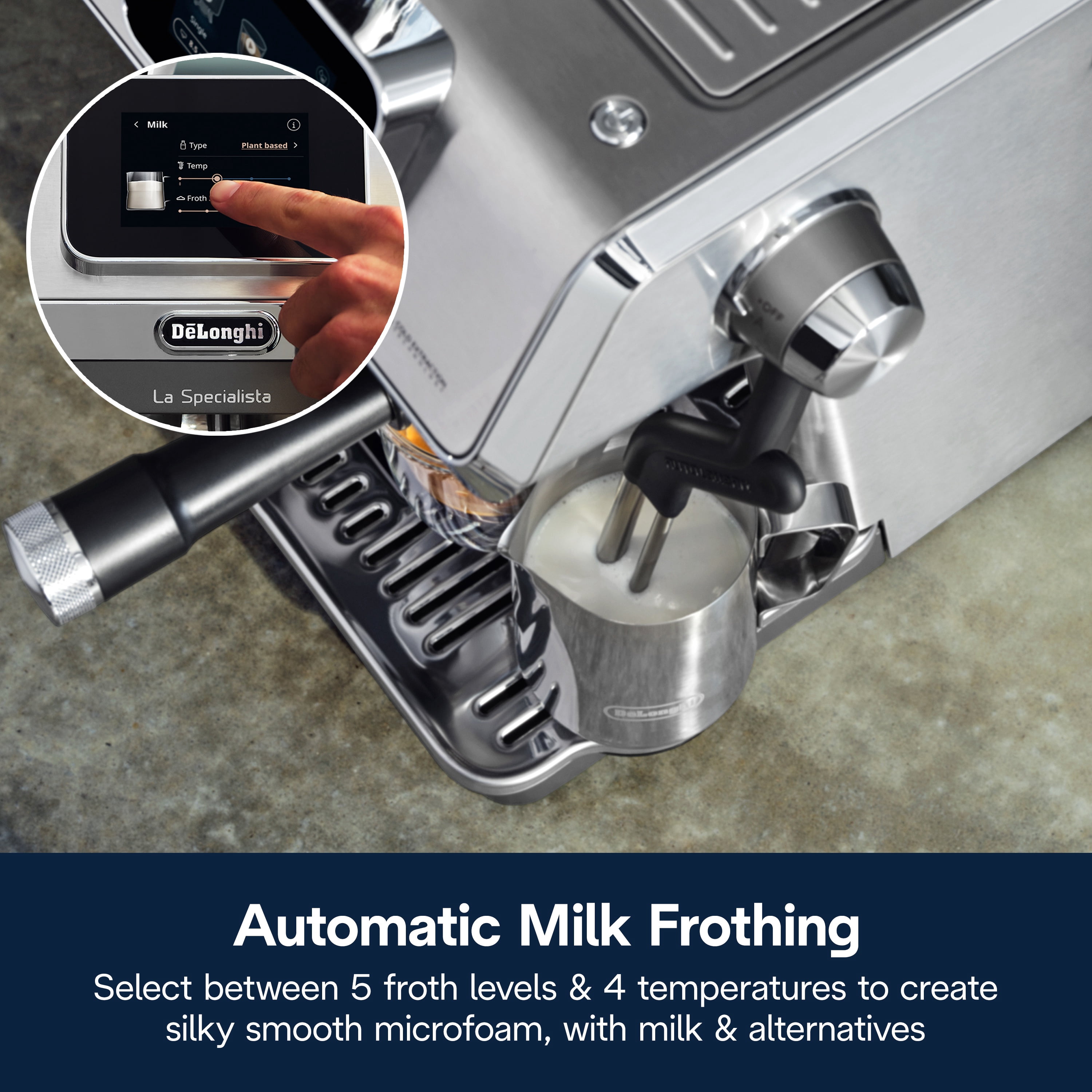 De'Longhi La Specialista Touch Espresso Machine with Cold Brew & Auto LatteArt Technology