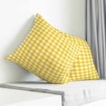 thumbnail image 3 of Yellow Pillow Covers 18x18 Inch Decorative Throw Pillow Cover, Country French Rustic Buffalo Plaid Modern Art Sofa Pillowcases Accent Cushion Case Home Decor Bedroom Living Room, 3 of 6
