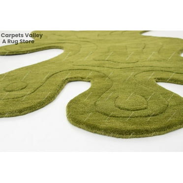 Irregular Shape Designer Area Rug - Unique Modern Abstract Pattern, Soft Touch, and Durable for Living Room, Bedroom, or Office Deco