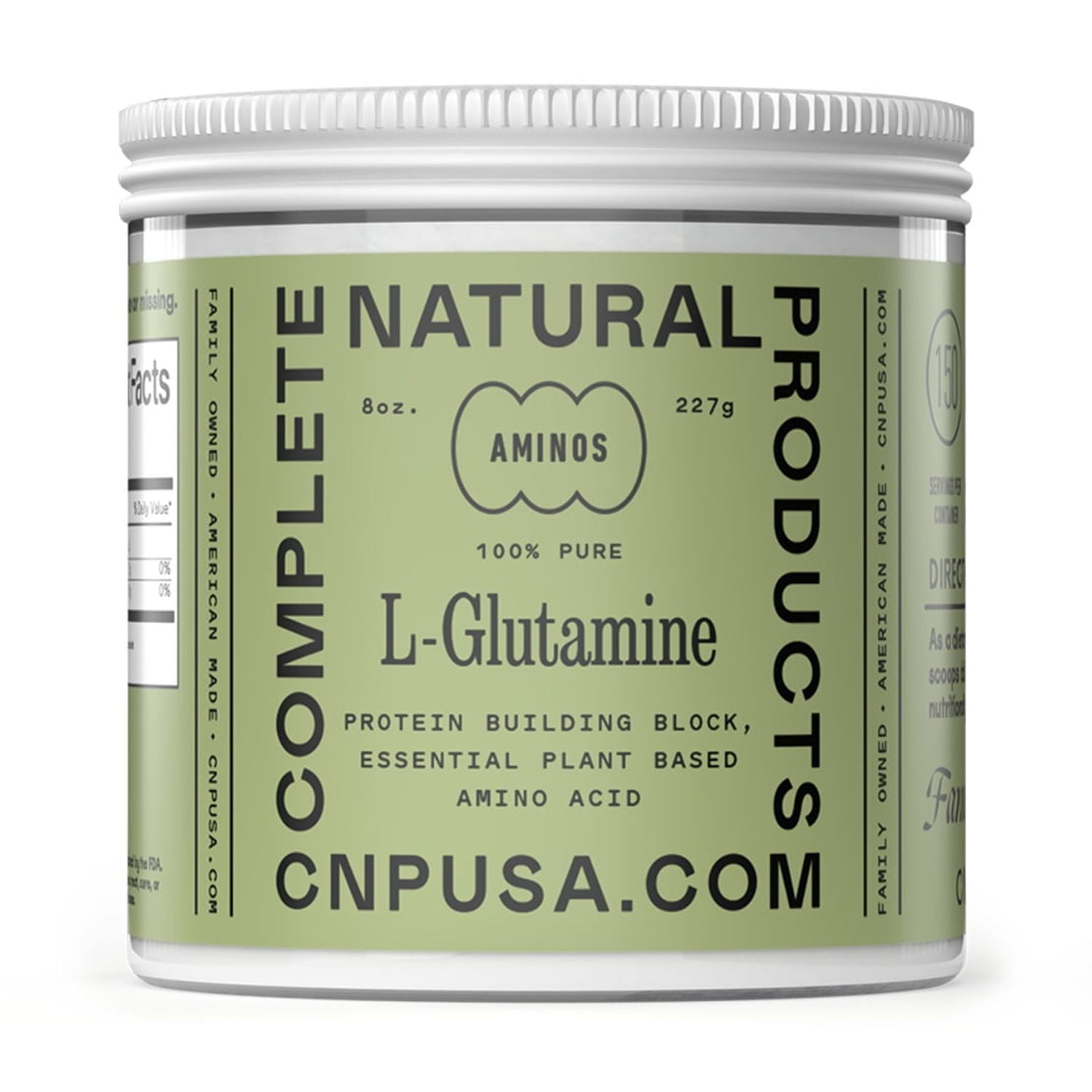 Pure L-Glutamine Powder Supplement - 8oz (227g) Natural Vegan Bulk L Glutamine for Keto, Gut Health, Probiotic, IBS Reli