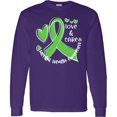 thumbnail image 3 of Inktastic Love and Care Mental Health Awareness Green Ribbon Long Sleeve T-Shirt, 3 of 5