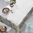 thumbnail image 3 of Christmas Farm Garland Stripes Round Tablecloth Waterproof Wedding Decor Table Cover Christmas Party Decorative Tablecloth, 3 of 6
