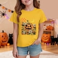 thumbnail image 2 of Xudanell Toddler Baby Girl Halloween T-Shirts Graphic Shirts Kid Short Sleeve Tees Vintage Top,Size 5-6 Years, 2 of 5