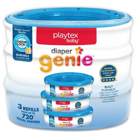 Playtex Baby Diaper Genie Diaper Pail Refills, 3 Pk, 720 Ct
